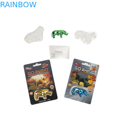 ใหม่ล่าสุด Mamba Black Horse Super Panther 3D Card สำหรับบรรจุยาเสริมสมรรถภาพชาย Rhino 600K 700K Platinum Sex Pill Pack