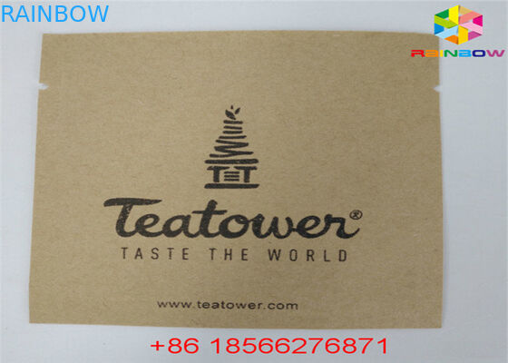 นำมาใช้ใหม่ถุงกระดาษที่กำหนดเองถุงอาหารยืนขึ้น Ziplock กลิ่นพิสูจน์ด้วยหน้าต่าง