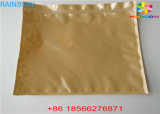 นำมาใช้ใหม่ถุงกระดาษที่กำหนดเองถุงอาหารยืนขึ้น Ziplock กลิ่นพิสูจน์ด้วยหน้าต่าง