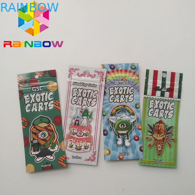 โฮโลแกรม Vape ตลับพลาสติกถุงบรรจุภัณฑ์ Ziplock Cbd น้ำมันรถแปลก