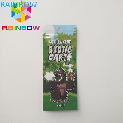 โฮโลแกรม Vape ตลับพลาสติกถุงบรรจุภัณฑ์ Ziplock Cbd น้ำมันรถแปลก