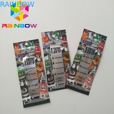 โฮโลแกรม Vape ตลับพลาสติกถุงบรรจุภัณฑ์ Ziplock Cbd น้ำมันรถแปลก