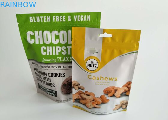 ที่กำหนดเองยืนขึ้นกระเป๋าบรรจุภัณฑ์คุกกี้แสนอร่อยพิมพ์ถุงพลาสติกปิดผนึกกราเวีย