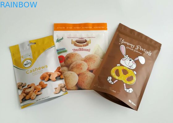 ถุงบรรจุภัณฑ์อาหารแห้งอลูมิเนียมพลาสติกซิปด้านบนสำหรับเมล็ดปลาข้าวเครื่องเทศ