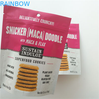 เอสจีเอพลาสติกขนมถุงบรรจุภัณฑ์โลโก้ที่กำหนดเอง Mylar Doypack สำหรับมันฝรั่งทอด / บิสกิต