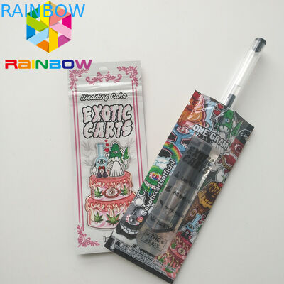 Mini Mylar Ziplock Bags, Mylar บรรจุภัณฑ์อาหาร Exotic Carts Vape Cartridge โฮโลแกรม