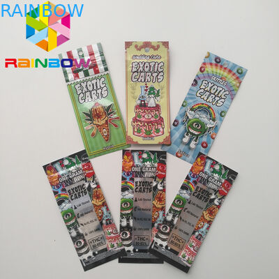 Mini Mylar Ziplock Bags, Mylar บรรจุภัณฑ์อาหาร Exotic Carts Vape Cartridge โฮโลแกรม