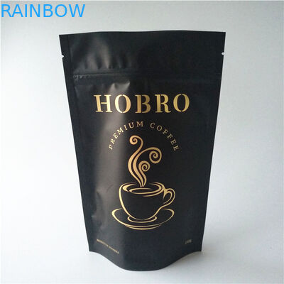 ผนึกถุงชาบรรจุภัณฑ์อลูมิเนียมฟอยล์ลุกขึ้นยืนถุงกาแฟพร้อมวาล์ว