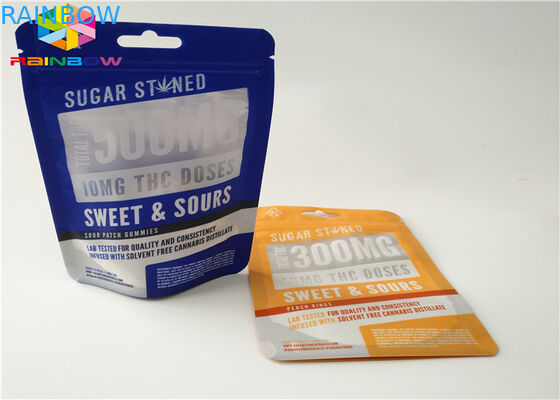 อลูมิเนียมฟอยล์ซิปล็อคถุงพลาสติกบรรจุอาหารกระเป๋าขนาดที่กำหนดเองด้วยรอยฉีก