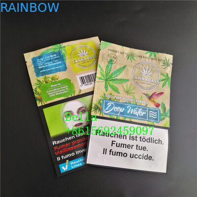 ถุงพลาสติกซิปหน้าใส Mylar CBD Frog Chew Gummies แพ็คเกจซอง