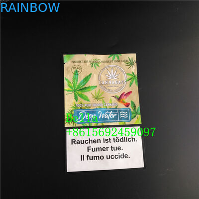 Mylar บรรจุภัณฑ์สมุนไพรธูป Ziplock ใบยาสูบยืนขึ้นถุง 120-180 Mic ความหนา