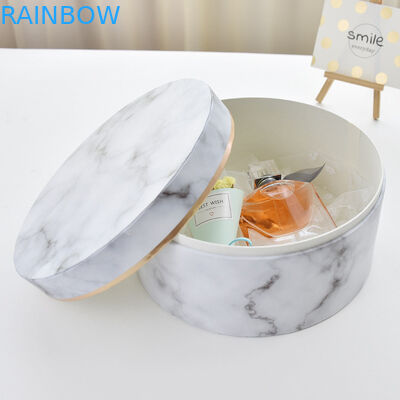 กล่องกระดาษรีไซเคิลกันน้ำบรรจุภัณฑ์กล่องกระดาษแข็งทรงกลมพร้อมโลโก้