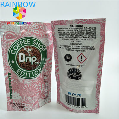 ถุงพลาสติกวัสดุลามิเนตบรรจุภัณฑ์ Ziplock ยืนขึ้นถุงที่มีวาล์วทางเดียว