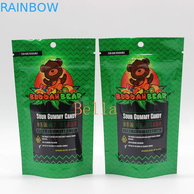 ล้างหน้าต่างยืนขึ้นถุงซิปพิมพ์แบบกำหนดเองสำหรับชาสมุนไพร CBD Powerfood บรรจุภัณฑ์