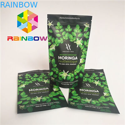 พื้นผิวด้านเสร็จพลาสติกถุงบรรจุภัณฑ์ซิป Stand Up ถุงผงโปรตีน