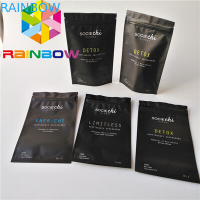 วัสดุเกรดอาหารยืนขึ้นถุงซิปรูปกรวยผงผงมะรุมกับถุงฟอยล์