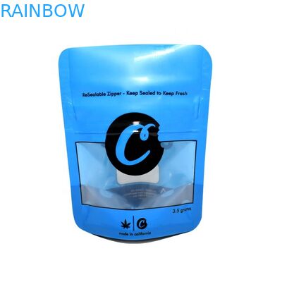 พิมพ์ถุงฟอยล์บรรจุภัณฑ์ 3.5 กรัมคุกกี้คุกกี้กระเป๋าพิสูจน์กลิ่นด้วย Ziplock
