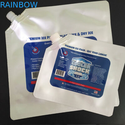 ถุงบรรจุภัณฑ์อลูมิเนียมฟอยล์ช็อกพวยกระเป๋าเก็บความเย็นแบบกำหนดเองสำหรับอาหารแช่แข็ง