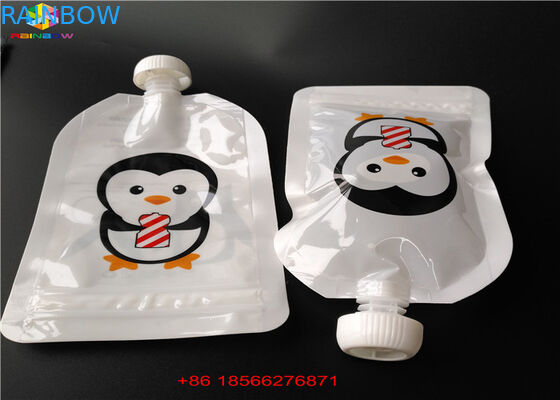 FDA / ถุงพวย SGS บรรจุภัณฑ์อลูมิเนียมฟอยล์ลุกขึ้นยืนกระเป๋าสำหรับอาหารเหลว / เครื่องดื่ม