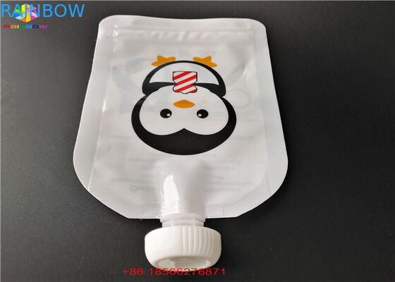 FDA / ถุงพวย SGS บรรจุภัณฑ์อลูมิเนียมฟอยล์ลุกขึ้นยืนกระเป๋าสำหรับอาหารเหลว / เครื่องดื่ม