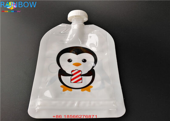 FDA / ถุงพวย SGS บรรจุภัณฑ์อลูมิเนียมฟอยล์ลุกขึ้นยืนกระเป๋าสำหรับอาหารเหลว / เครื่องดื่ม