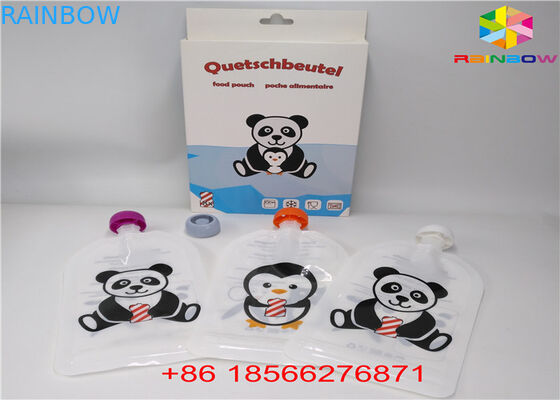 FDA / ถุงพวย SGS บรรจุภัณฑ์อลูมิเนียมฟอยล์ลุกขึ้นยืนกระเป๋าสำหรับอาหารเหลว / เครื่องดื่ม