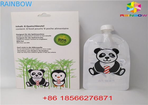 FDA / ถุงพวย SGS บรรจุภัณฑ์อลูมิเนียมฟอยล์ลุกขึ้นยืนกระเป๋าสำหรับอาหารเหลว / เครื่องดื่ม