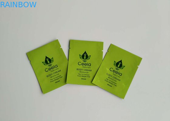 กระเป๋าเครื่องสำอางพลาสติกแบนอลูมิเนียมฟอยล์เนื้อครีมบรรจุภัณฑ์ล้างกระเป๋า