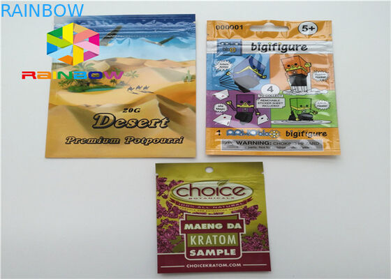 CMYK พิมพ์ถุงบรรจุภัณฑ์ซีลความร้อน, หลักฐานกลิ่นยืนขึ้นถุงซิป