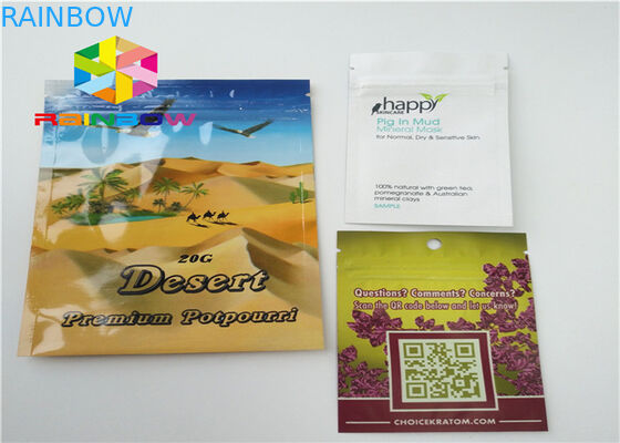 ถุงธูปสมุนไพรถุงพลาสติกบรรจุภัณฑ์ Kratom กระเป๋ายาพลังงานซิปล็อค