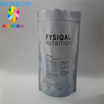 ถุงพลาสติกซิปแบบพับได้บรรจุภัณฑ์สองด้านเคลือบทองถุงบรรจุอาหารปลอดภัย