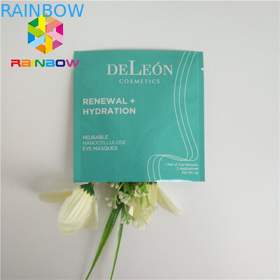 ถุงซิปล็อคลายพิมพ์สามด้านปิดผนึกหน้ากากตาอลูมิเนียมฟอยล์เคลือบผิวหน้า