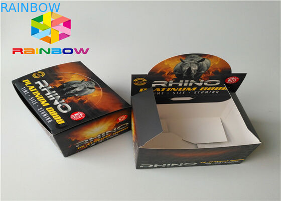 กล่องกระดาษพิมพ์ลายนูนบรรจุภัณฑ์สินค้าขนาดเล็กที่มีหน้าต่าง