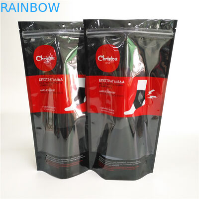 Ziplock พิมพ์ถุงพลาสติกชุดชั้นในหน้าต่างใสบรรจุภัณฑ์ Doy ดำถุงเท้า
