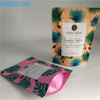 ถุงชาย่อยสลายได้บรรจุภัณฑ์ Airtightbody กำหนดเองขัดกาแฟซอง