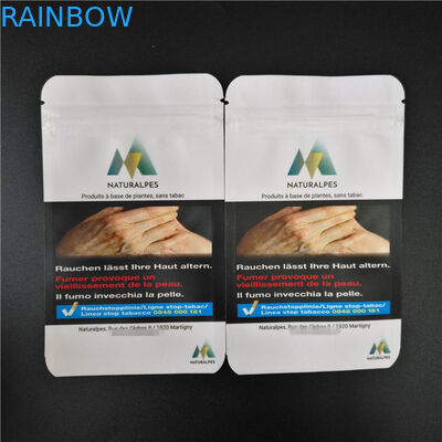 THC CBD Gummies บรรจุภัณฑ์ธูปสมุนไพรย่อยสลายได้คราฟท์สีขาวถุงอาหารถุง