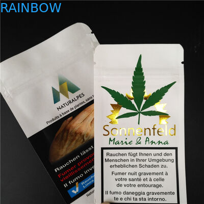THC CBD Gummies บรรจุภัณฑ์ธูปสมุนไพรย่อยสลายได้คราฟท์สีขาวถุงอาหารถุง