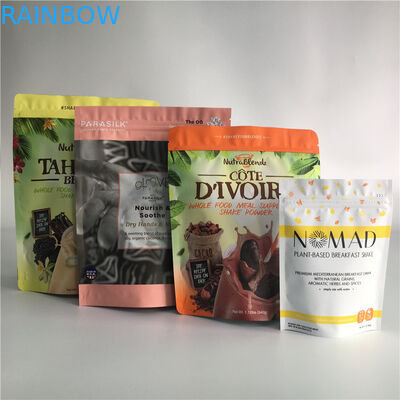 Ziplock ขนมถุงบรรจุภัณฑ์อลูมิเนียมฟอยล์ลุกขึ้นยืนกระเป๋าสำหรับบรรจุถั่วกาแฟคุกกี้ Chesee