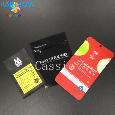 เคลือบถุงพลาสติกบรรจุภัณฑ์พลาสติกอลูมิเนียม Mylar กระเป๋าเก็บตัวอย่างขนาดเล็กที่มีซิป