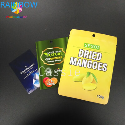 สามด้านปิดผนึก Ziplock Stand Up Pouches บรรจุภัณฑ์พอกหน้าเครื่องสำอางค์พิมพ์