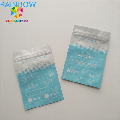 ใบหน้าตาหน้ากากถุงพลาสติกบรรจุภัณฑ์สามด้านปิดผนึกถุงแบนผิวมัน