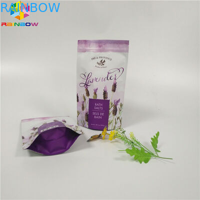 กำหนดเองเคลือบพิมพ์ฟอยล์ถุงบรรจุภัณฑ์ถุงก้นขัดผิวเรียบด้วยซิป