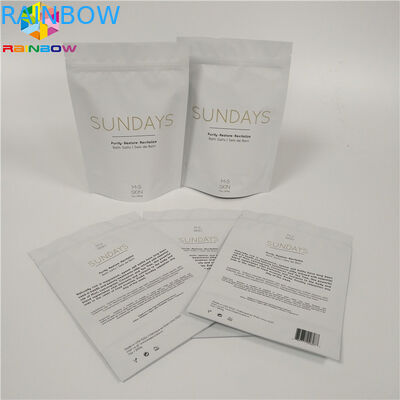 ถุงซิปขึ้นด้านบนซิปบรรจุภัณฑ์เกลืออาบน้ำอลูมิเนียมฟอยล์ถุงขัดผิว