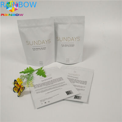 ถุงซิปล็อคคราฟท์ถุงกระดาษพิมพ์แบบกำหนดเองสครับบรรจุภัณฑ์กันความชื้นย่อยสลายได้