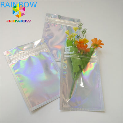 Mylar Ziplock เครื่องสำอางขนาดกะทัดรัดบรรจุภัณฑ์การพิมพ์โฮโลแกรมเลเซอร์กราเวียร์