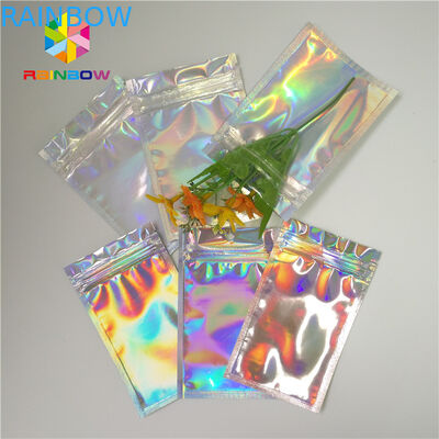 Mylar Ziplock เครื่องสำอางขนาดกะทัดรัดบรรจุภัณฑ์การพิมพ์โฮโลแกรมเลเซอร์กราเวียร์