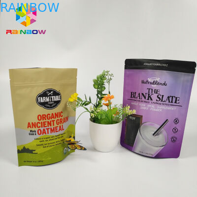 ผนึกถุงบรรจุภัณฑ์อลูมิเนียมฟอยล์ลุกขึ้นยืนกระเป๋าซิปล็อค Doypack