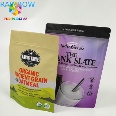 ผนึกถุงบรรจุภัณฑ์อลูมิเนียมฟอยล์ลุกขึ้นยืนกระเป๋าซิปล็อค Doypack