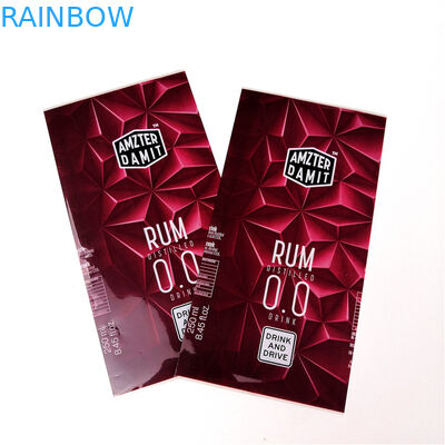 สีเต็มพิมพ์ PET Heat Shrink Sleeve เครื่องดื่มฉลากหดตัวโลโก้ที่กำหนดเองไวต่อความร้อน