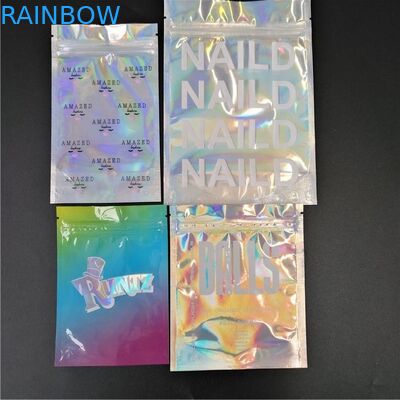 กระเป๋า Vape คาร์ทริดจ์ Packagi เกลือเครื่องเทศพิมพ์แวววาว Shinny กระเป๋าสีรุ้ง